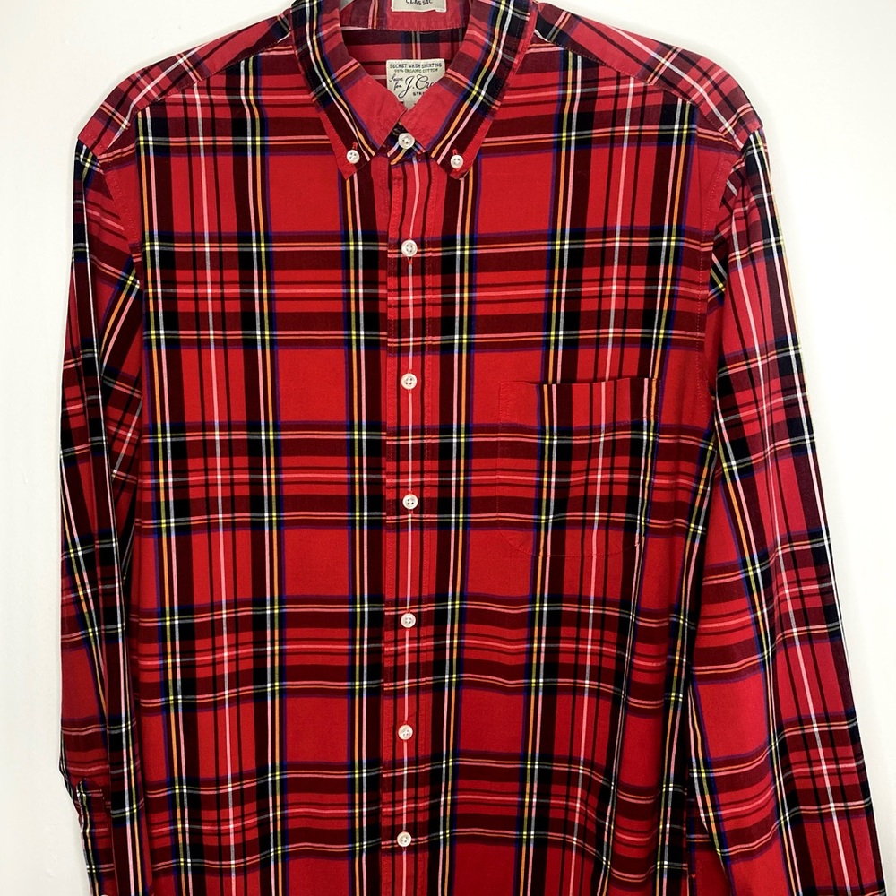 J. Crew Classic Secret Wash Red M
